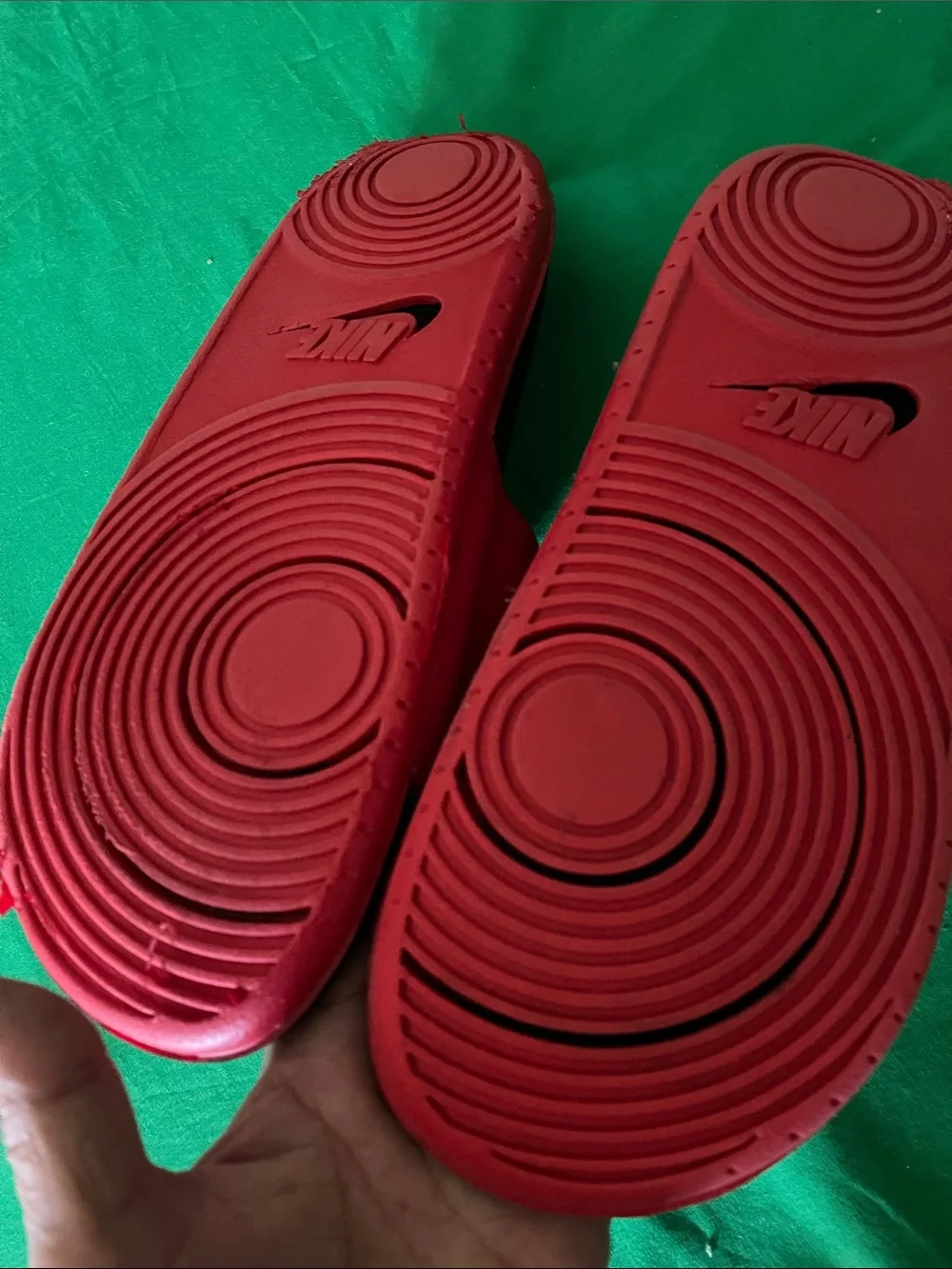 Nike Kids Red and Black Slide Sandals with Bold Logo